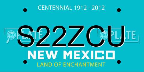S22ZCU New Mexico License Plate