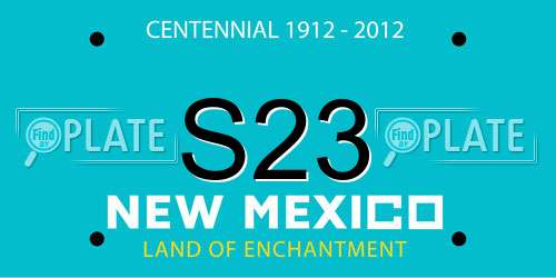 S23 New Mexico License Plate