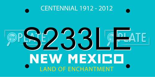 S233LE New Mexico License Plate