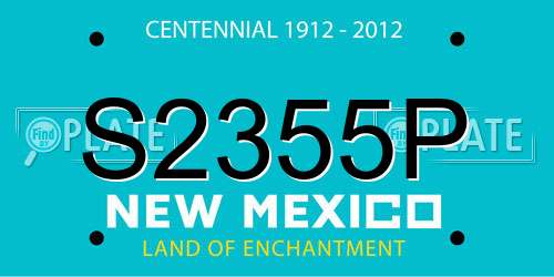 S2355P New Mexico License Plate