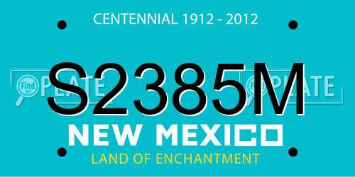 S2385M New Mexico License Plate