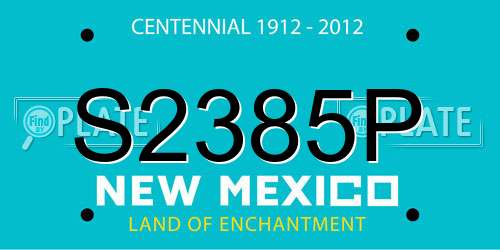 S2385P New Mexico License Plate