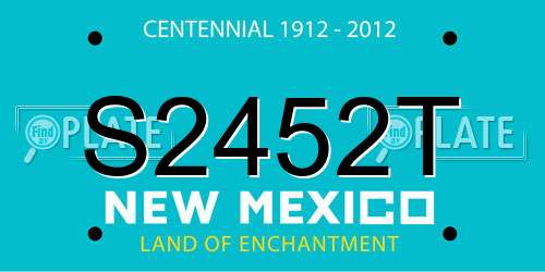 S2452T New Mexico License Plate