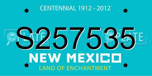 S257535 New Mexico License Plate