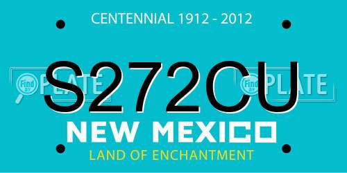 S272CU New Mexico License Plate
