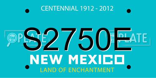 S2750E New Mexico License Plate