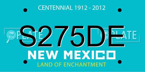 S275DE New Mexico License Plate