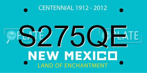 S275QE New Mexico License Plate