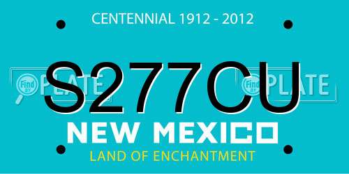 S277CU New Mexico License Plate