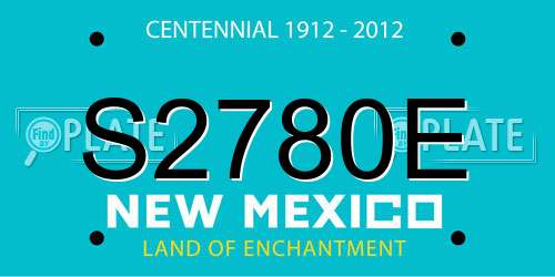 S2780E New Mexico License Plate