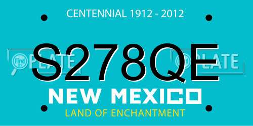 S278QE New Mexico License Plate