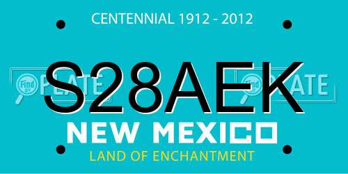 S28AEK New Mexico License Plate