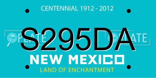 S295DA New Mexico License Plate
