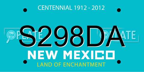 S298DA New Mexico License Plate