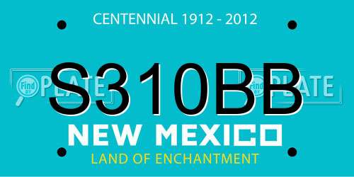 S310BB New Mexico License Plate