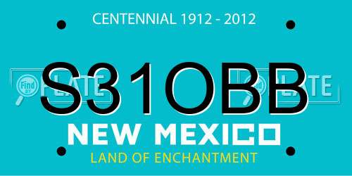 S31OBB New Mexico License Plate