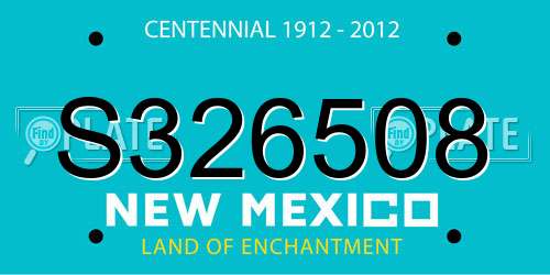 S326508 New Mexico License Plate