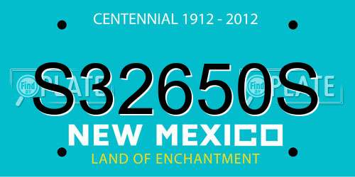 S32650S New Mexico License Plate
