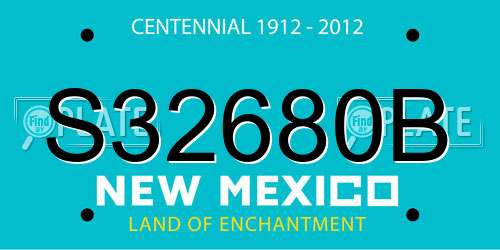 S32680B New Mexico License Plate