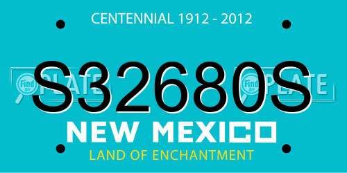 S32680S New Mexico License Plate