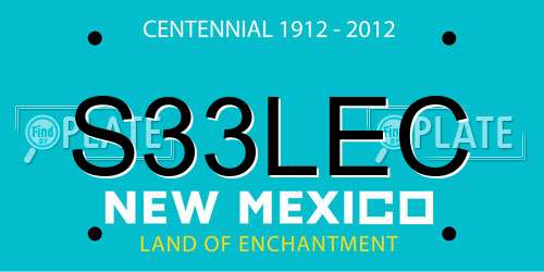 S33LEC New Mexico License Plate