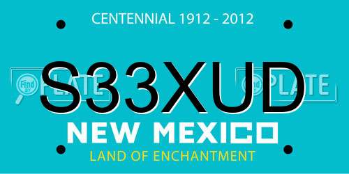 S33XUD New Mexico License Plate