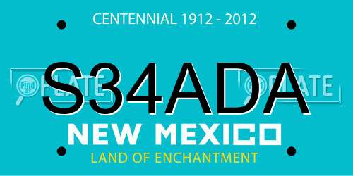 S34ADA New Mexico License Plate
