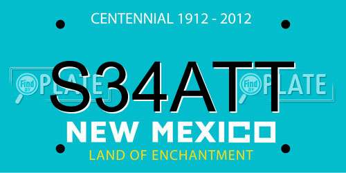 S34ATT New Mexico License Plate