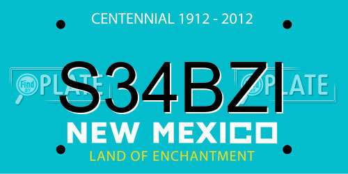 S34BZI New Mexico License Plate
