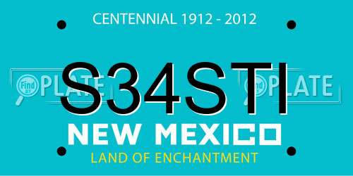 S34STI New Mexico License Plate