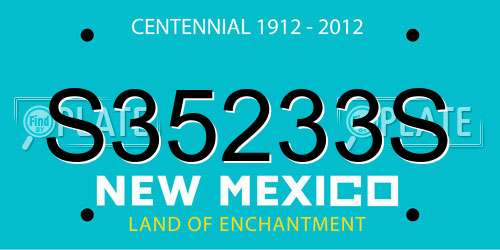 S35233S New Mexico License Plate