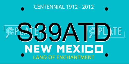 S39ATD New Mexico License Plate