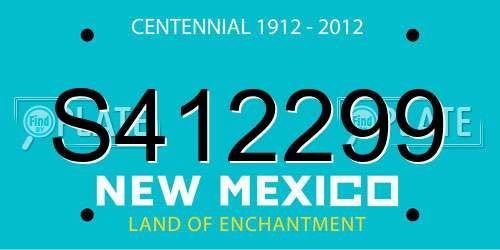 S412299 New Mexico License Plate