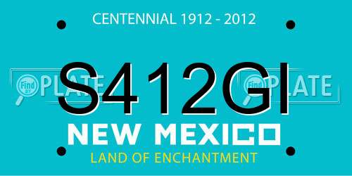S412GI New Mexico License Plate