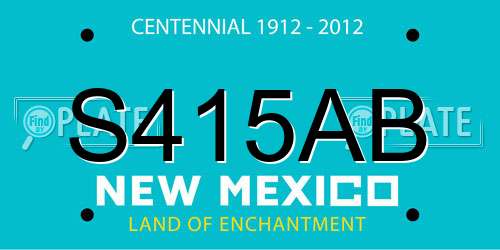 S415AB New Mexico License Plate