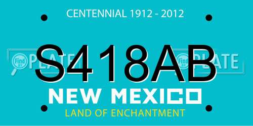 S418AB New Mexico License Plate