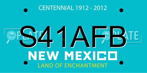 S41AFB New Mexico License Plate