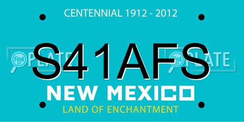 S41AFS New Mexico License Plate