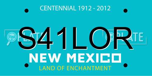 S41LOR New Mexico License Plate