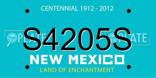 S4205S New Mexico License Plate