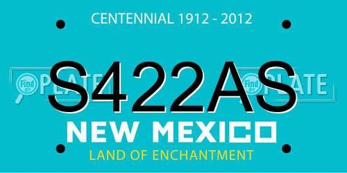 S422AS New Mexico License Plate