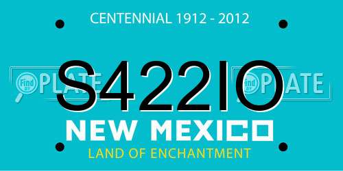 S422IO New Mexico License Plate