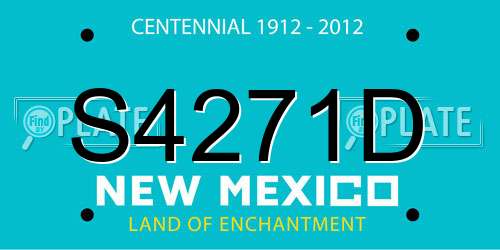 S4271D New Mexico License Plate