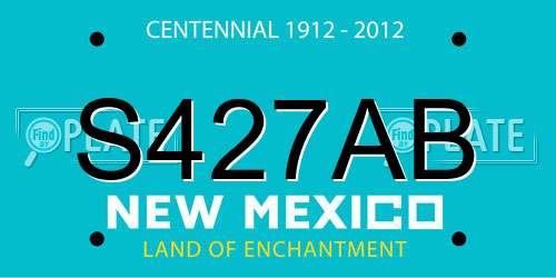 S427AB New Mexico License Plate