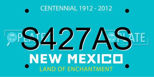 S427AS New Mexico License Plate