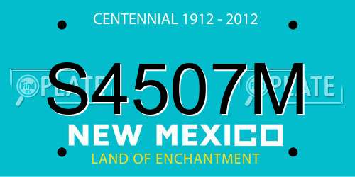 S4507M New Mexico License Plate