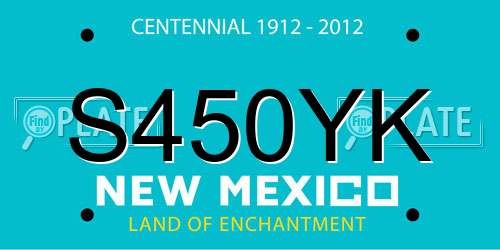 S450YK New Mexico License Plate