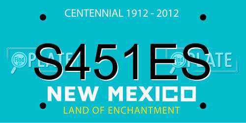 S451ES New Mexico License Plate