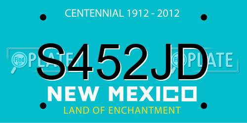 S452JD New Mexico License Plate
