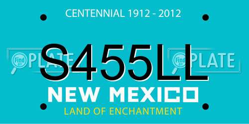 S455LL New Mexico License Plate